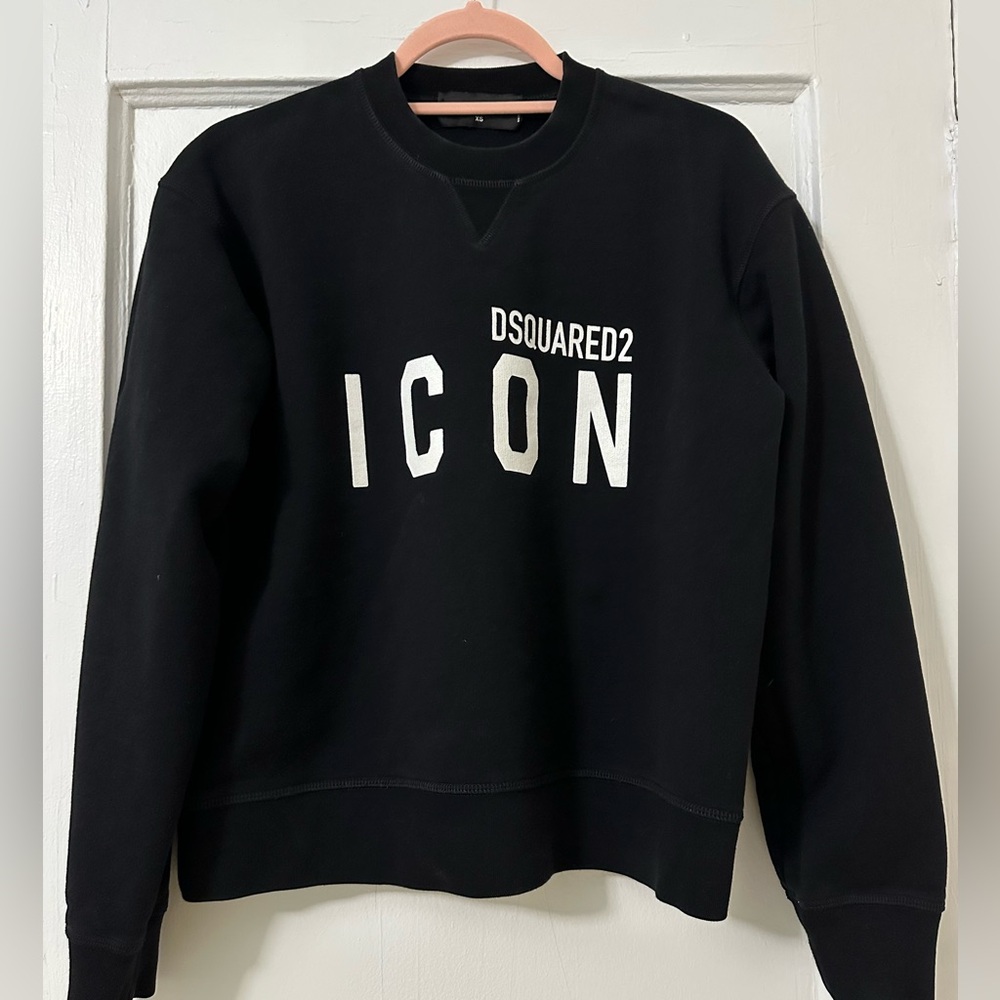 DSQUARED2 Black Crewneck Icon Sweater